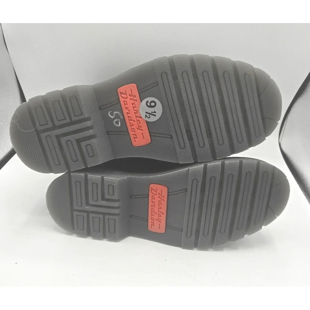 New Harley-Davidson Black Leather‎ Biker Boots, Stock No. D96282! No Box